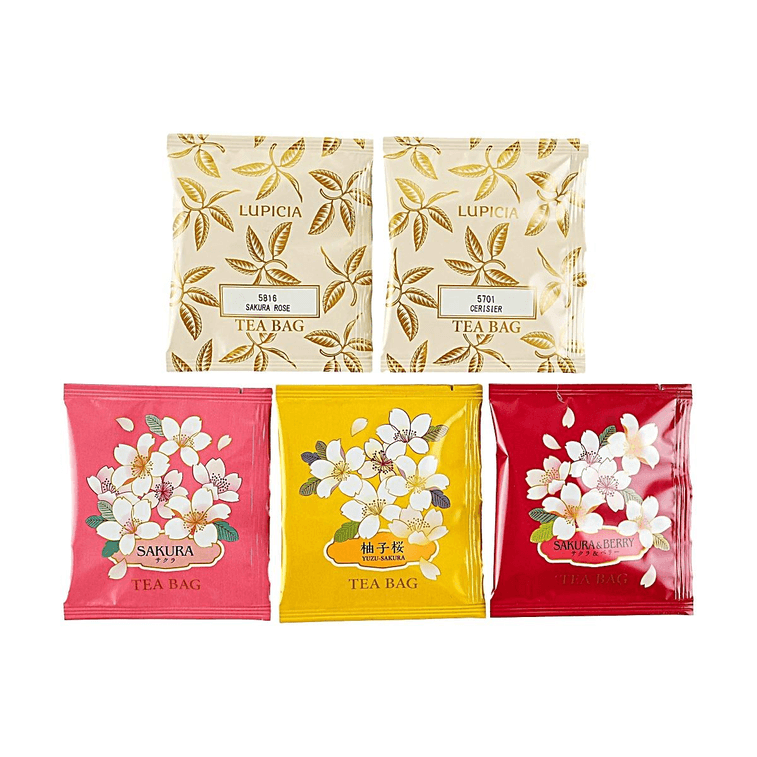 日本LUPICIA綠碧茶園 春季櫻花限定 茶包禮盒 5包入 12.5g【內含櫻花莓果柚子櫻桃玫瑰5種口味】【季節限定】【精緻伴手禮】 5