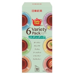 【日本直郵】日東紅茶 綜合6種人氣紅茶組合茶包 10包裝