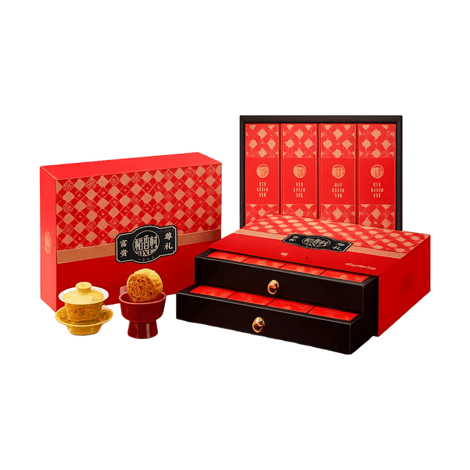 Mooncake Gift Box, 12 Flavors 20 Pieces, 45.86 oz【Jujube+Rose+Lotus Seed Paste+Mixed Nuts+Salty+Red Bean+Black Sesame】