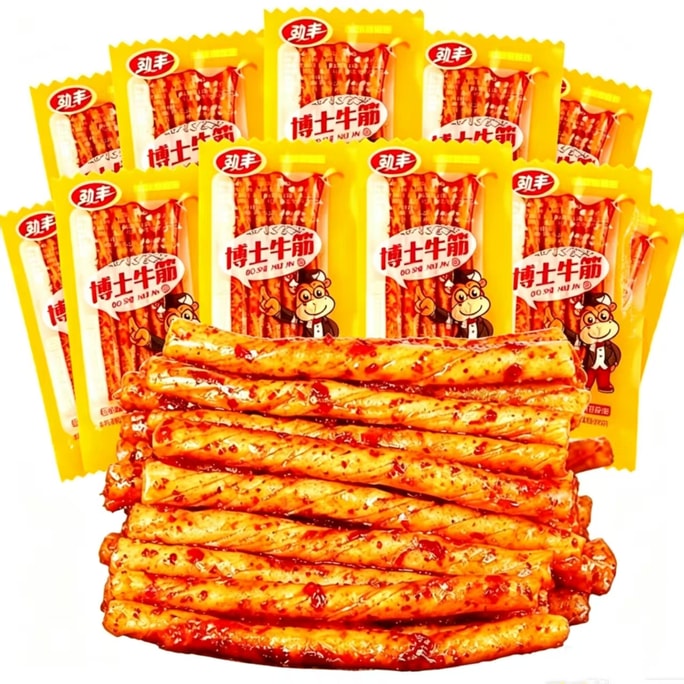 劲丰 牛筋辣条休闲零食20g*10包 (200g) 麻辣面筋小吃8090童年儿时怀旧食品