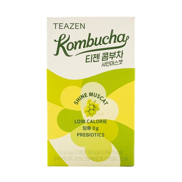 Shine Muscat Kombucha Drink Mix - Probiotic Health Beverage, 10 Packets* 0.17oz 10