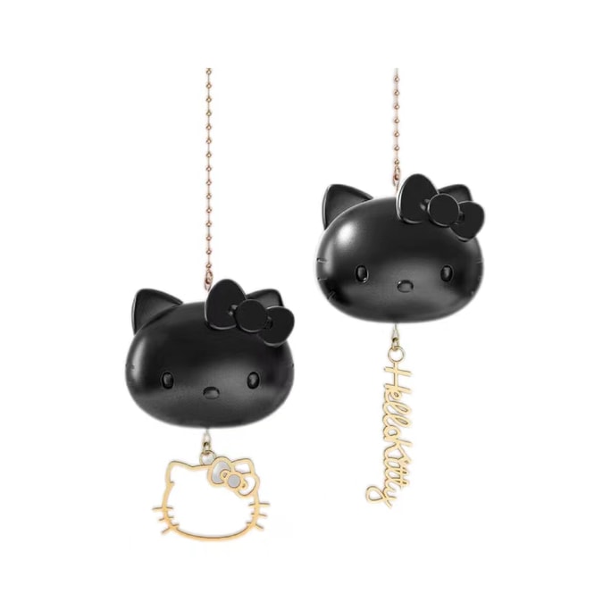 Hellokitty Car Pendant Cartoon Cute/Repels Water & Dirt/Hard Coat/Decoration/Gift-Black 1Pc