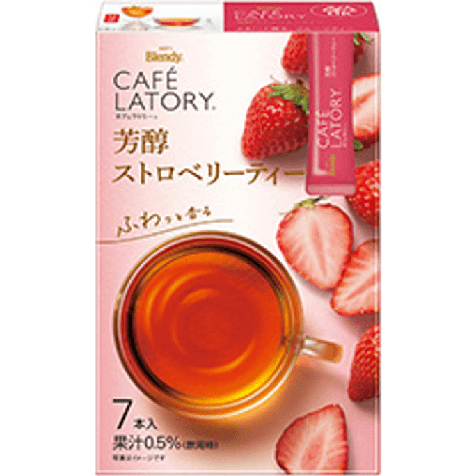 Ajinomoto AJF blendi Cafe lathtic stick pure Strawberry Tea6.5g× 7