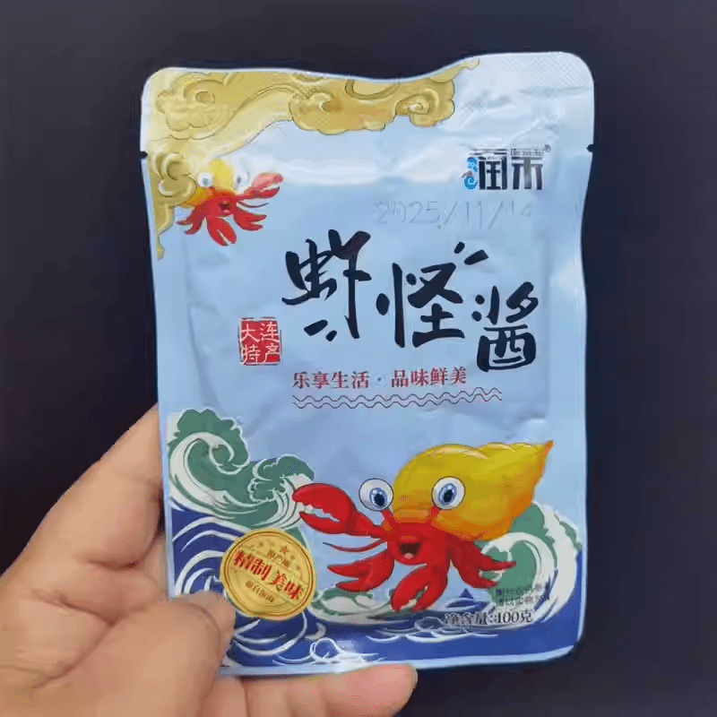润禾 虾怪酱100克袋装虾酱炒鸡蛋蒸即食拌饭面蘸炖酱料大连特产1袋