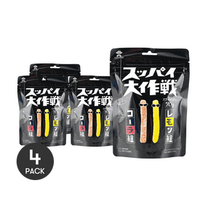 日本版旺旺 酸溜溜大作战 柠檬可乐味长条软糖 70g *4【4份超值装】