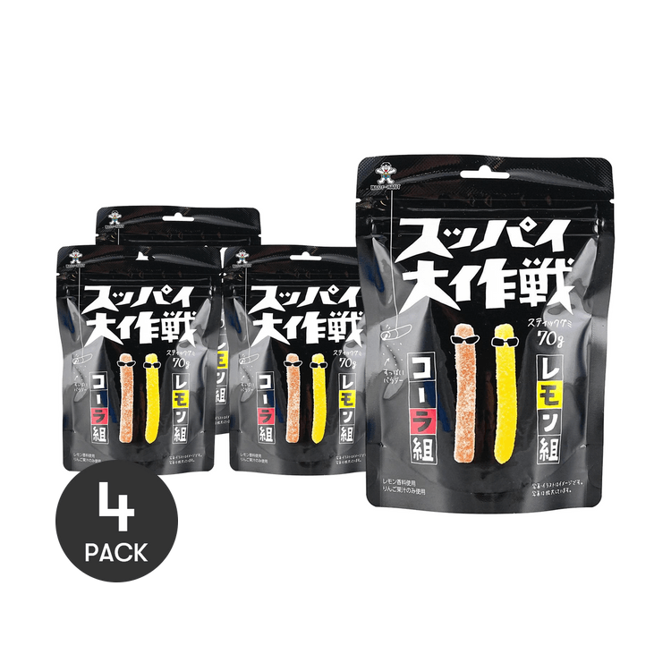 WANT WANT Suppai Daisakusen Gummy Candy Coke & Lemon Flavor 2.4 oz