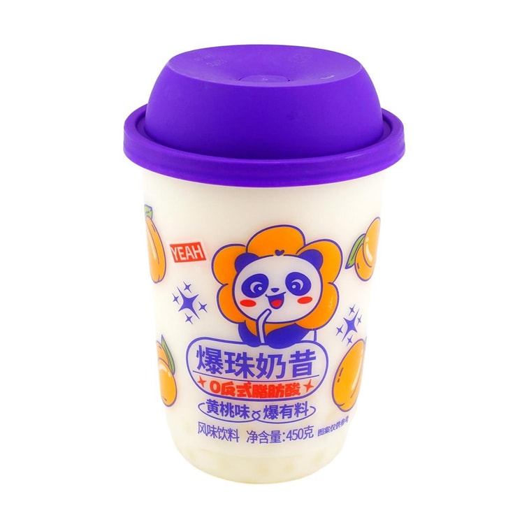 熊猫森林 爆珠奶昔 黄桃味 450g *6【6份超值装】【0反式脂肪酸】 4