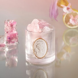 Dream of Flora Series, Crystal Fragrance Cup Aromatherapy Set, Wild Rose Fire-Free Scent, Gift