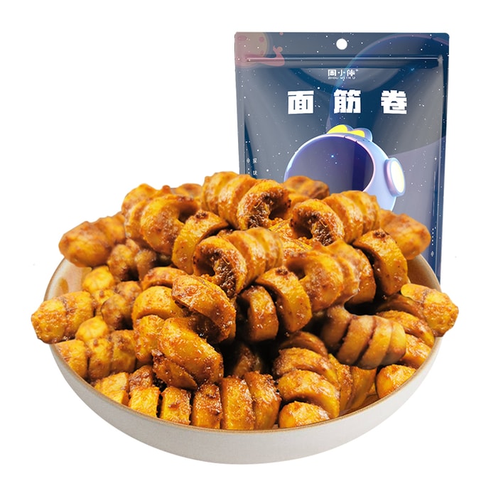 【中國直郵】 週黑鴨 周小伴 麵筋捲 孜香燒烤味 160g 川香孜然辣條串 麻辣零食【香辣勁道 夠爽夠過癮的麵筋捲】