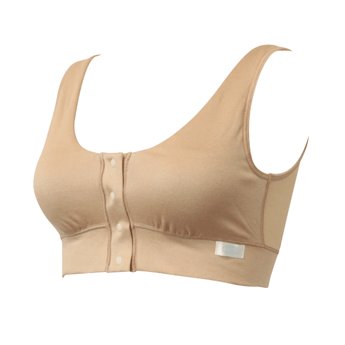Fleep Soft cotton bra with steel ring and front closure Skin color S