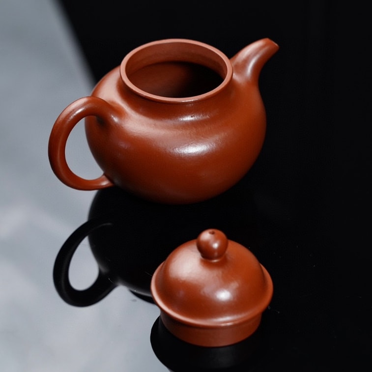 小师姐评茶 【美国现货秒发】掇球宜兴紫砂壶 许雪强手工制粗砂皱皮朱泥 经典器型气韵贯通 越用越润提升茶香 功夫茶资深玩家品鉴 居家办公典藏佳品 150ml 4