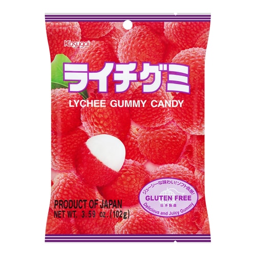 KASUGAI Lychee Gummy Candy 102g