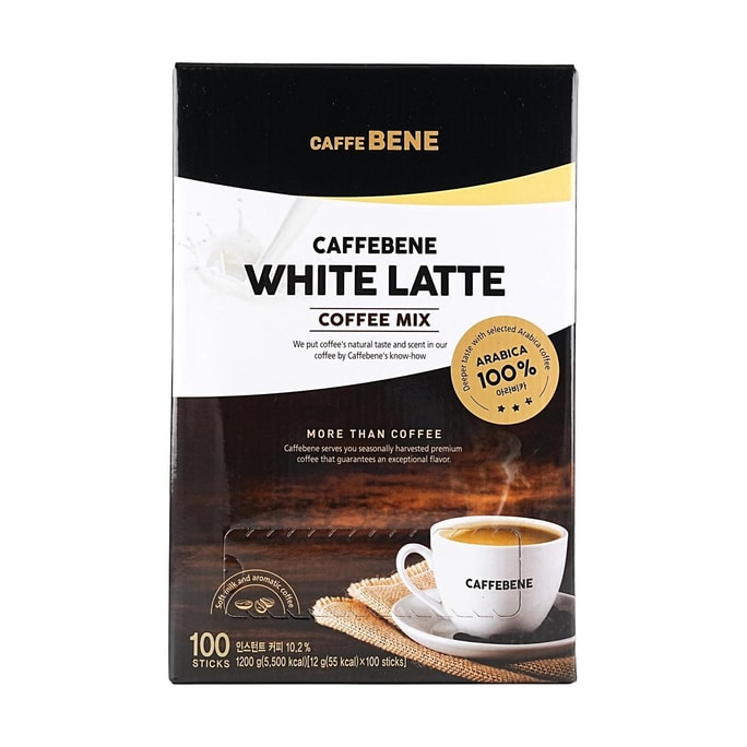 韩国CAFFEBENE 速溶白咖啡 100条入 1200g