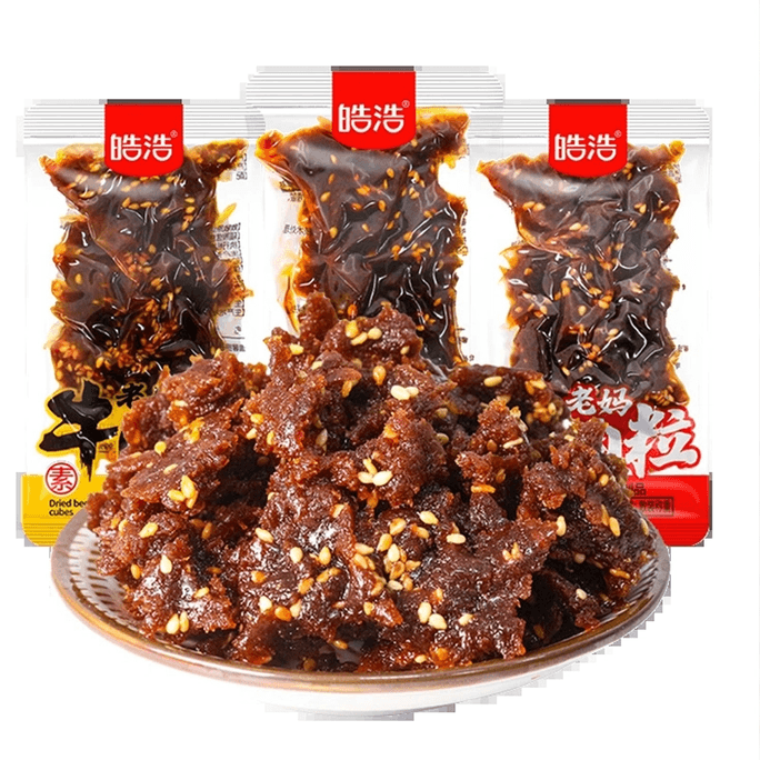 皓浩 老媽素牛肉粒 辣條碳烤點心 辣/辣/燒烤口味35g*3袋