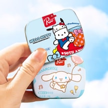 산리오 콜라보레이션 헬로키티&포차코, 블랙커런트 민트 캔디, 무설탕, 0.49온스