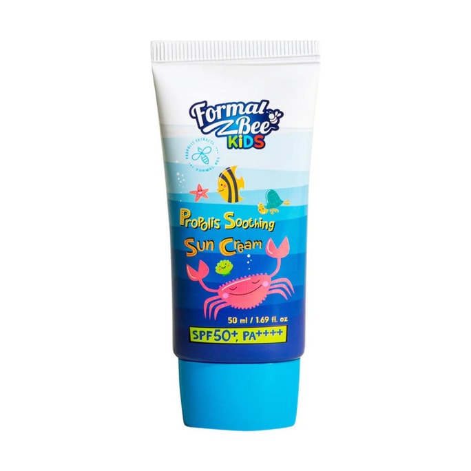 키즈 프로폴리스 수딩 선 크림, SPF50+ PA++++, 1.69 fl oz【징크옥사이드 물리적 자외선 차단제】