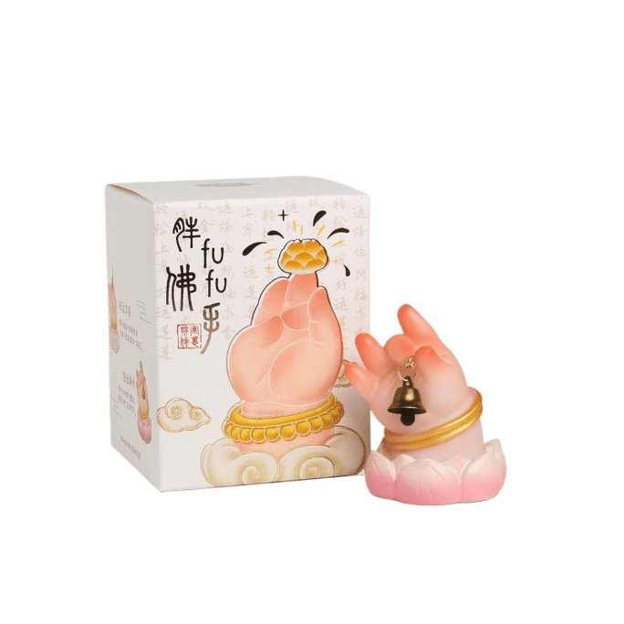 Fat Fufu Buddha's Hand Metaphysical Workstation Mood Stabilizing Artifact, Good Luck Bell 4.5*7cm