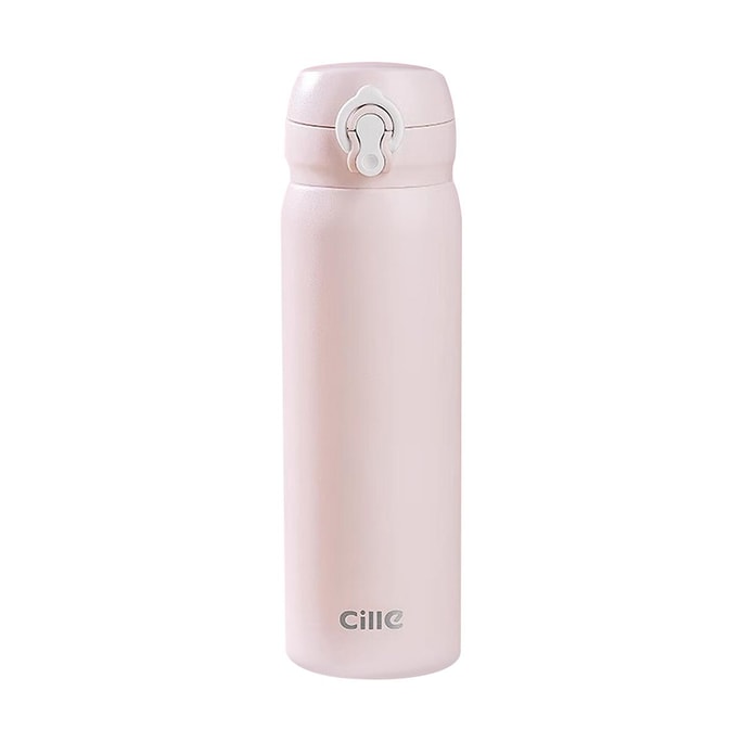 Flip Top Insulated Mug 500ml Sakura Pink, 316 Stainless Steel Leakproof for Car