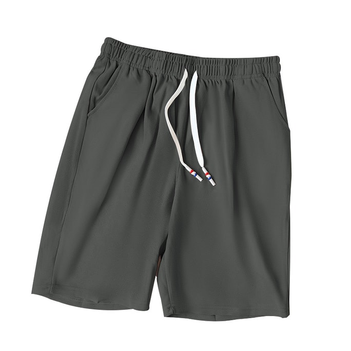 【中国直送】showcai 夏新作 ゆったり無地 カジュアルスポーツパンツ Lサイズ ダークグレー系