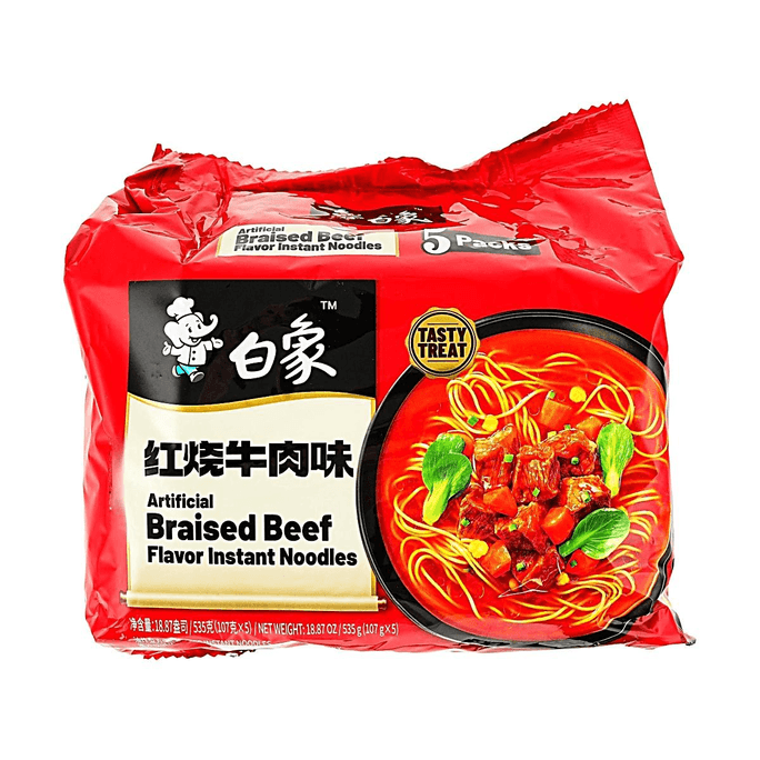 인스턴트 라면 브레이즈 비프 맛, 3.8 oz* 5 팩, 18.87 oz
