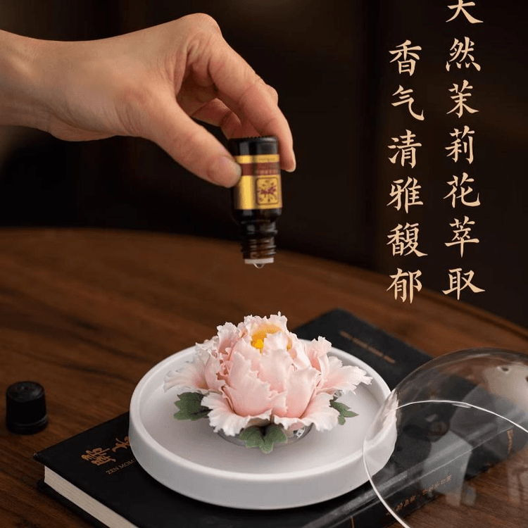 中国直送】故宮博物院淘宝店 新入荷：鳳凰牡丹磁器花香炉セット 大型香