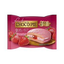 【日本直邮】日本乐天LOTTE 期限限定  草莓流心蛋糕派 1个装