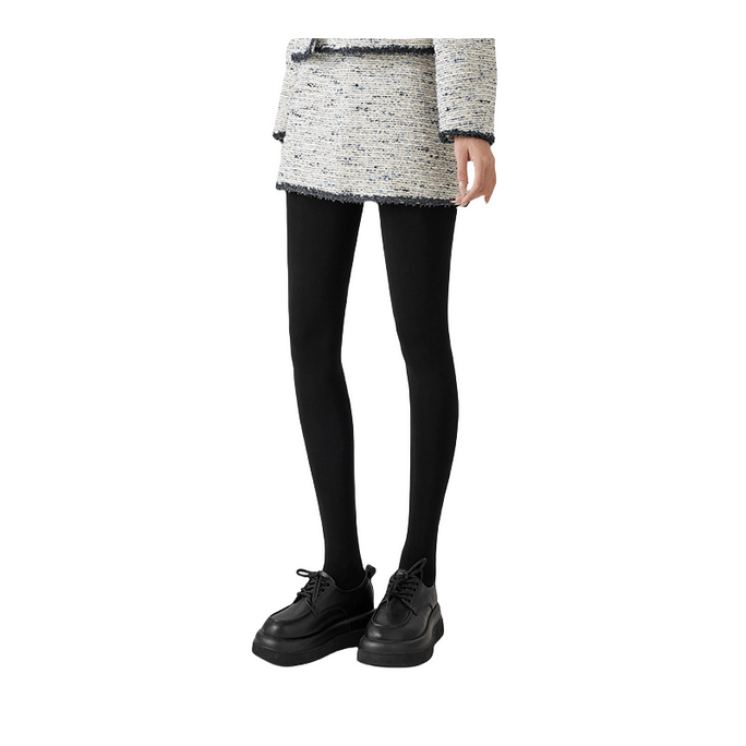 High Waist Abdominal Compression Slimming Pressure Base Pantyhose Black One Size 200D 1 Pair