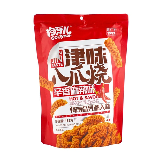 狗牙儿 津味八爪烧 比萨卷 辛香麻辣味 188g【童年怀旧零食】