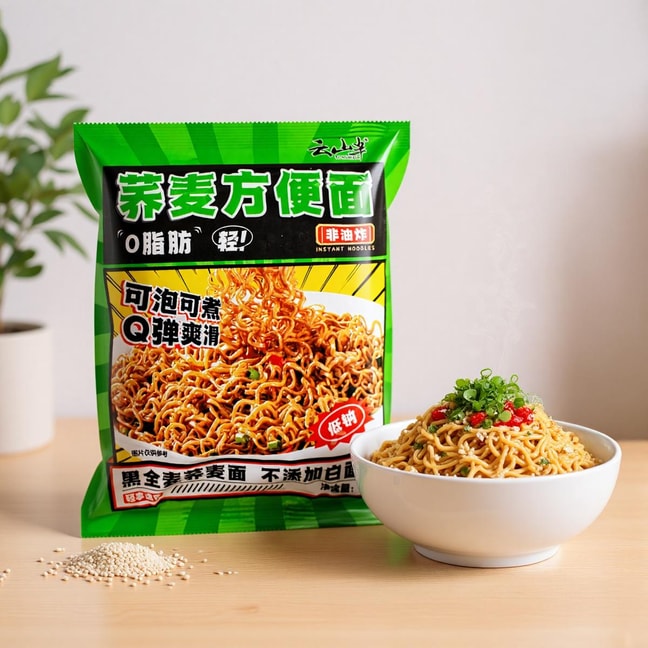 云山半 零脂肪荞麦方便面 60g*10包入【低卡代餐荞麦面条】