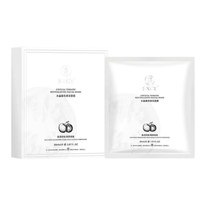 Crystal White Tomato Mask: Hydrating Non-whitening De-yellowing and brightening complexion 5 pieces per box
