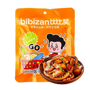 比比赞 鱿鱼杏鲍菇 香辣味 10包 80g【脆嫩Q弹 香辣解馋】