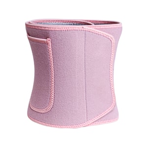  Sweat belt fitness sports waist protector anti-disc protrusion Cherry Pink L size