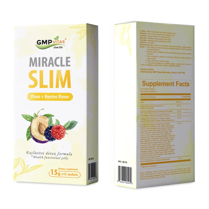 순수식물 천연 디톡스 슬리밍 젤리 건강하고 맛있는 GMP 비타스 미라클 슬림 15팩