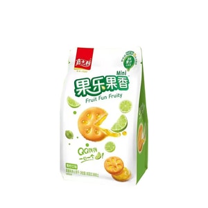 Fruit Joy Fruit Aroma Filled Cookies Lime Flavor 85g Jam Cookies for Hunger Relief, Thin and Crispy, Breakfast Substitute, Snack