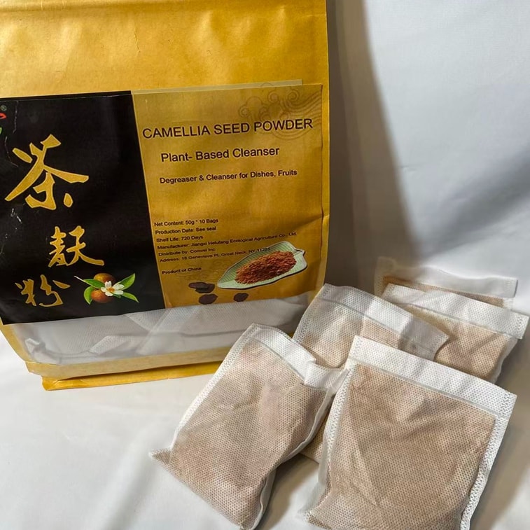 美国 和庐坊 茶麸粉植物清洁剂洗碗洗水果洗头 500g 4