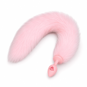 YAMIBUY 야미야미 폭스 테일 실리콘 항문 플러그 SM 2.8cm 핑크 귀여운 고양이 발 장난감 성인용품 후장 플러그 중간 사이즈 1개