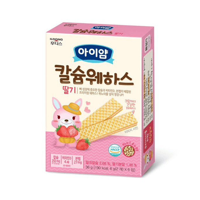 韓國ILDONG FOODIS Aiyam First Milk Calcium Wafers 6g x 6p