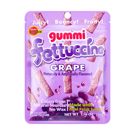 Fettuccine Gummy Candy Grape Flavor 1.7 oz 