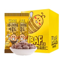 【中国直邮】HBAF芭蜂 蜂蜜黄油巴旦木杏仁 35g*12包 汤姆农场健康坚果休闲零食干果独立小包