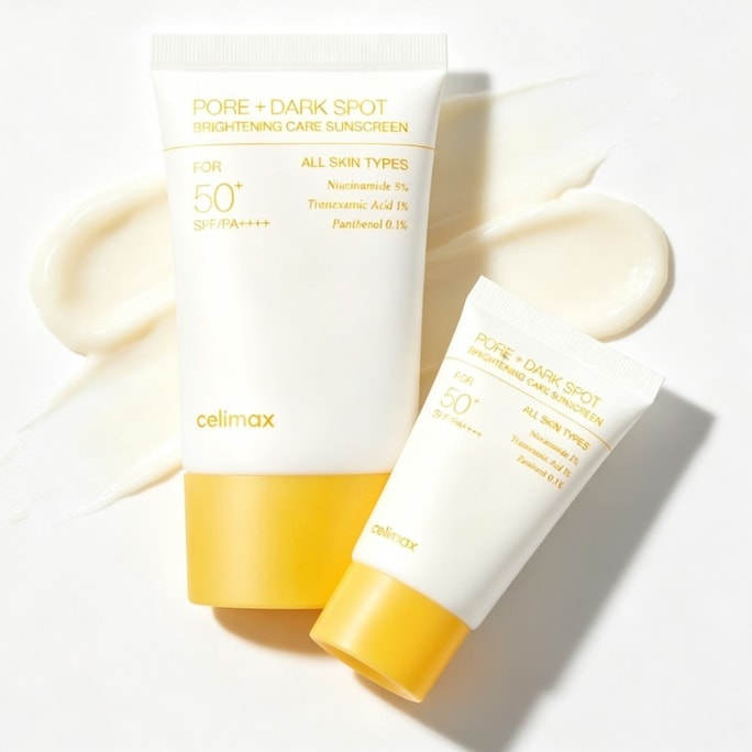 Poreless Dark Spots Brightening High-Peffort Sunscreen Set (50ml) + 10ml Gift Pack