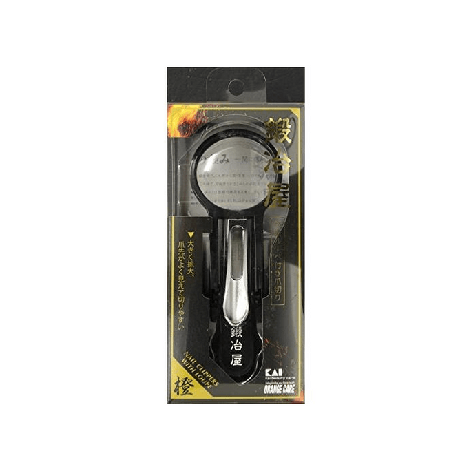 Orange Care Premium Large-Diameter Nail Clipper with Magnifying Glass [1 piece]