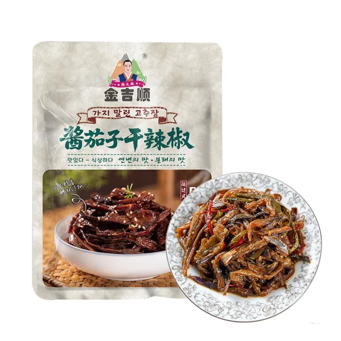 진지순 연변식 매운 가지볶음 (건고추 첨가), 한국 특선 요리, 100g 1팩