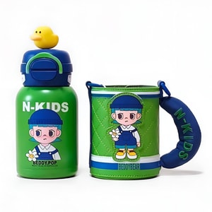 Beddy Bear Kid's Water Bottle Keep Warm and Cool 600ml  Green