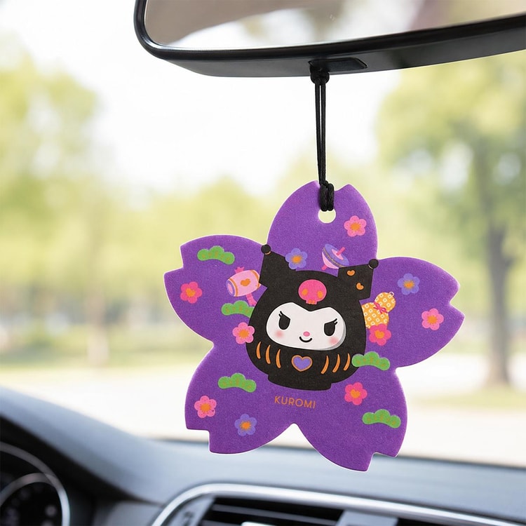 Kaori-Sakura Sanrio Hanging Paper Air Freshener Kuromi Sakura