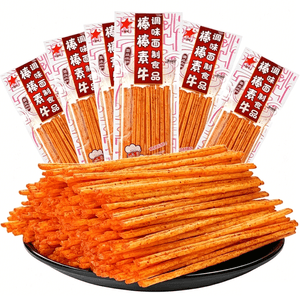 李星星 【超美味しい 濃厚で超スパイシー ラーティアオ】棒棒牛ラーティアオ 大辛棒麺筋 6袋 約108g 【懐かしい 子供時代の思い出】スナック菓子