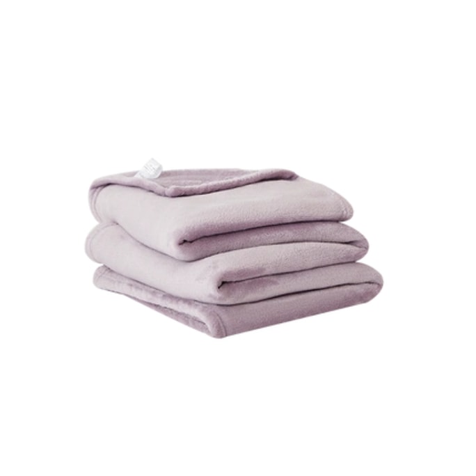 LifeEase Upgraded Cat Lugging Feel Super Soft Flannel Light Warm Blanket Basic Model Deep Space Purple 1.0*1.4m