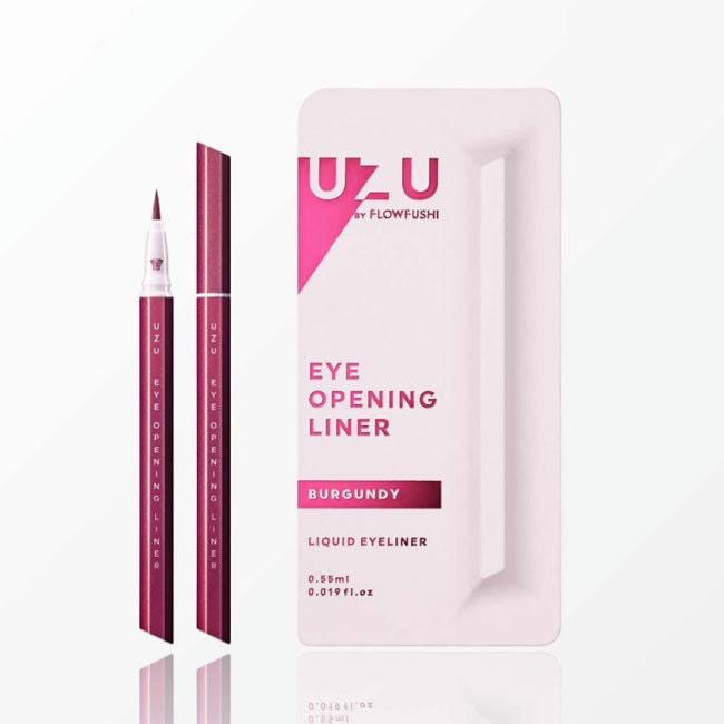 【日本直郵】UZU BY FLOWFUSHI BURGUNDY酒紅色防水眼線液筆