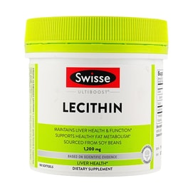 얼티부스트 레시틴, 180 소프트젤 - 간 건강 | 지방 대사 | 심장-뇌 활력 + 피부 영양 공급