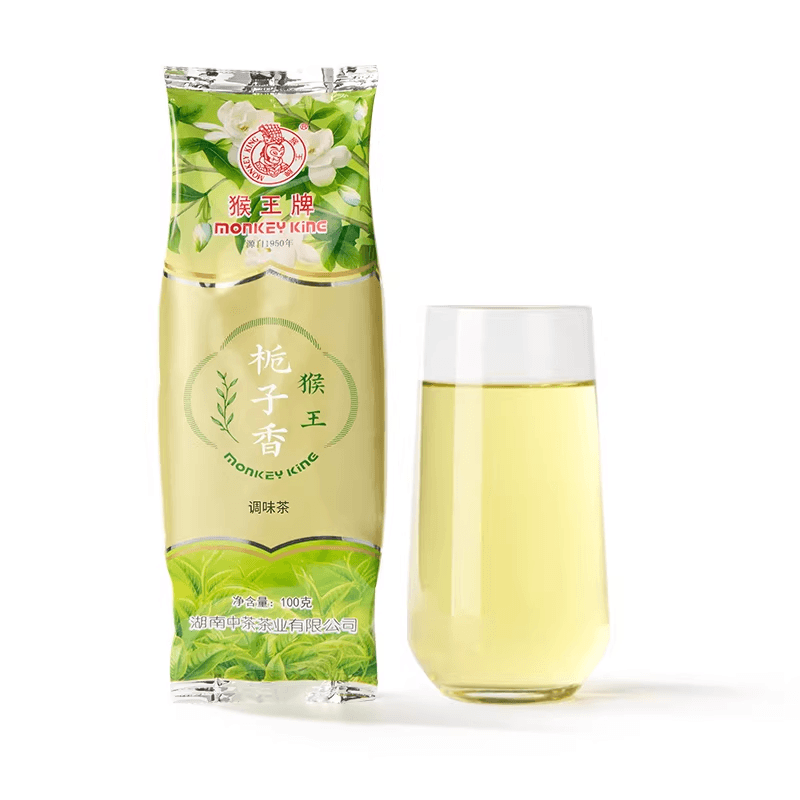 【中國直郵】 猴王牌 猴王梔子香綠茶茶葉梔子花茶裝原葉冷泡花茶100g*1袋