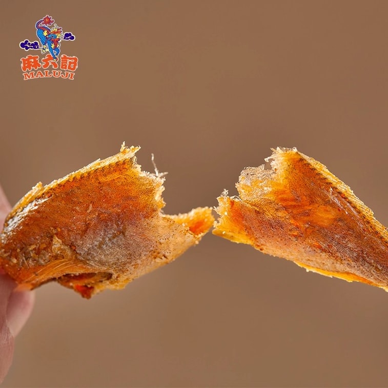 [중국 직배송] 마류지 바삭한 노란조기, 바로 먹을 수 있는 바삭한 건어물, 김맛, 매콤한 해산물 스낵, 30g*6봉지 [빨간색 3봉지, 파란색 3봉지] 3